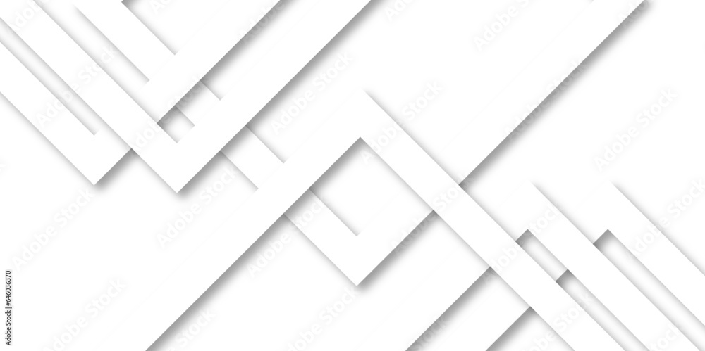 Abstract background with lines White background with diamond and triangle shapes layered in modern abstract pattern design Space design concept.