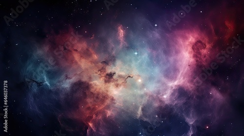 Space Nebula and Galaxy