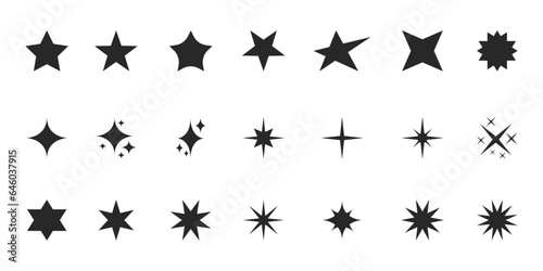Stars icon vector set collection