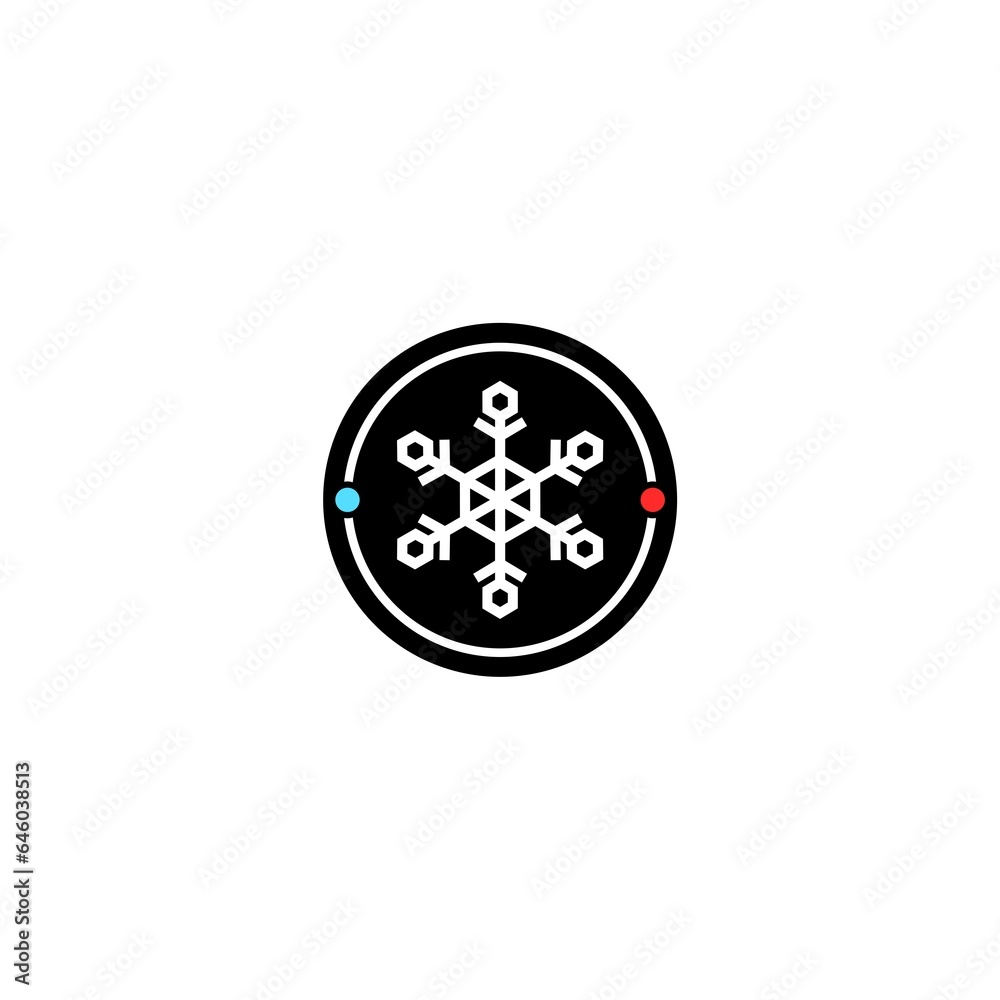 Cold Temperature sign. Snowflake logo, Freezer Icon Cold Temperature sign. Snowflake logo, Freezer Icon