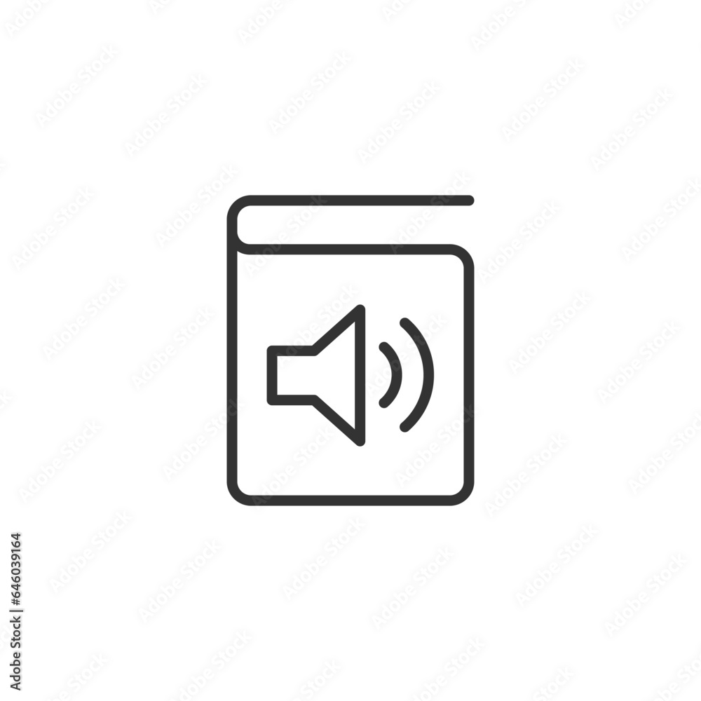 Audiobook icon. Education symbol modern, simple, vector, icon for website design, mobile app, ui. Vector Illustration Audiobook icon. Education symbol modern, simple, vector, icon for website design, mobile app, ui. Vector Illustration