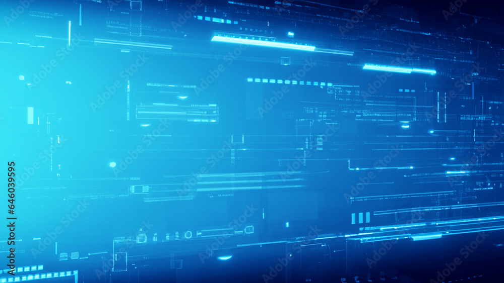 Futuristic blue technology style background Generative AI Futuristic blue technology style background Generative AI