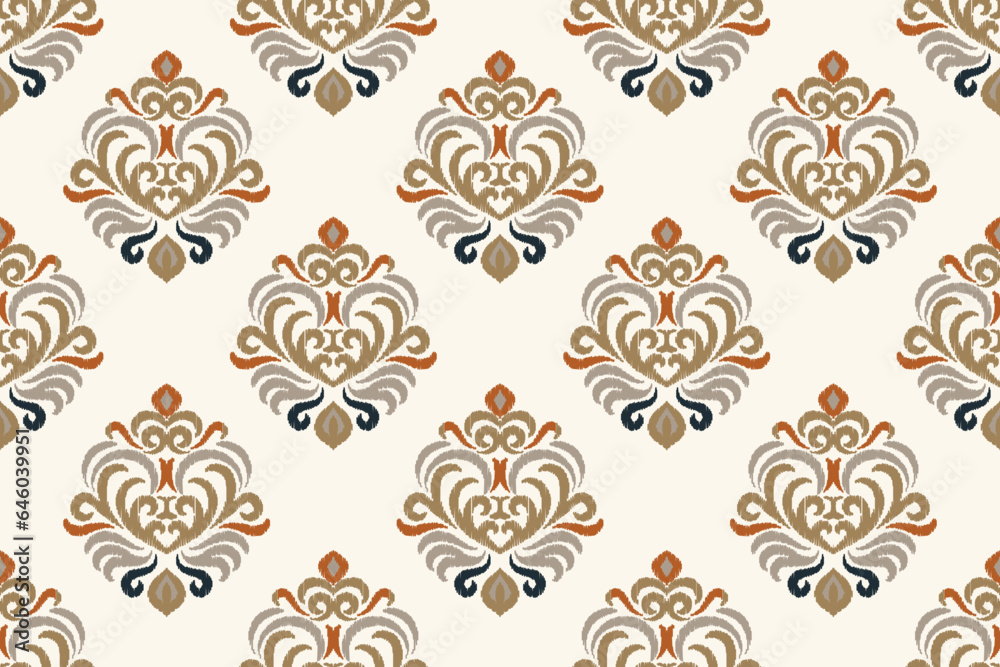 Ikat Damask Paisley Embroidery Background. Ikat Print Geometric Ethnic Oriental Pattern Traditional. Ikat Aztec Style Abstract Design for Print Texture,fabric,saree,sari,carpet. Ikat Damask Paisley Embroidery Background. Ikat Print Geometric Ethnic Oriental Pattern Traditional. Ikat Aztec Style Abstract Design for Print Texture,fabric,saree,sari,carpet.
