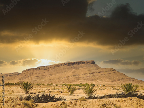 Sahara Desert. Landscape of the Tunisian desert.