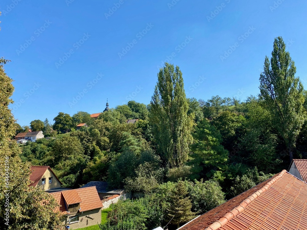 Blick auf das europadorf Auleben vom alten Rüxlebener Hof