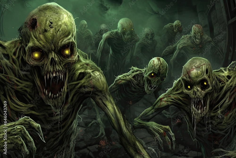 The zombie apocalypse. Rise of the Dead - obrazy, fototapety, plakaty 