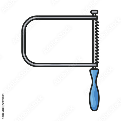 Fretsaw vector icon.Color vector icon isolated on white background fretsaw.