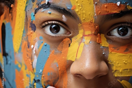Amidst vibrant streetart culture of middleaged Latino arttherapy facilitator validates emotions embodied in selfportraits of group of multiracial teenagers. By recognizing their emotions both photo