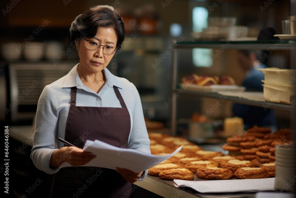 Emboldened with spirit of late bloomer and fueled by selfefficacy, middleaged Asian woman alternates between office files and baking classes in free time. Shes contemplating career change from Emboldened with spirit of late bloomer and fueled by selfefficacy, middleaged Asian woman alternates between office files and baking classes in free time. Shes contemplating career change from