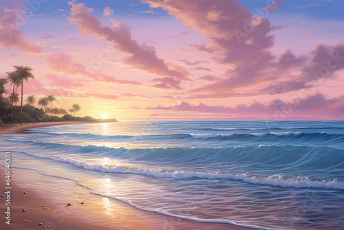 Pastel Sunset at the Beach