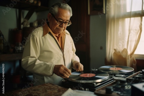 Amidst quiet solitude of home, elderly Latino man discovers comfort in listening to old vinyl records and dancing like he used to in younger days, way to cope with wifes death. This inclination