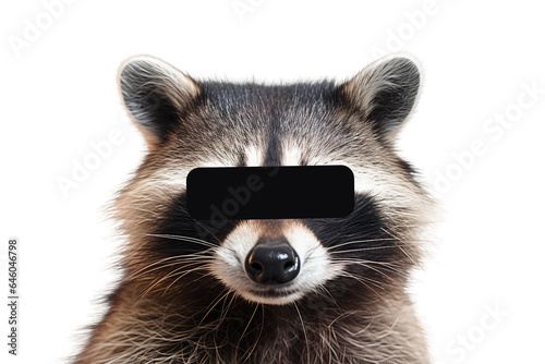Raccoon. isolated object, transparent background