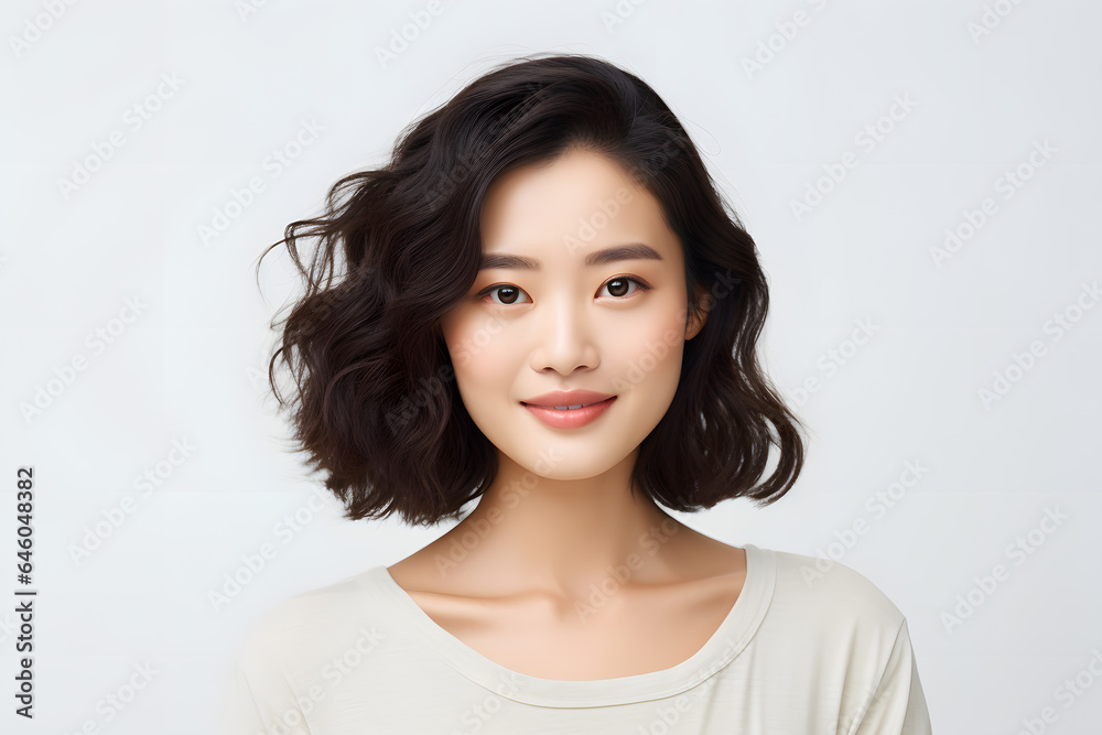 Beautiful young asian woman with long hair portrait Beautiful young asian woman with long hair portrait