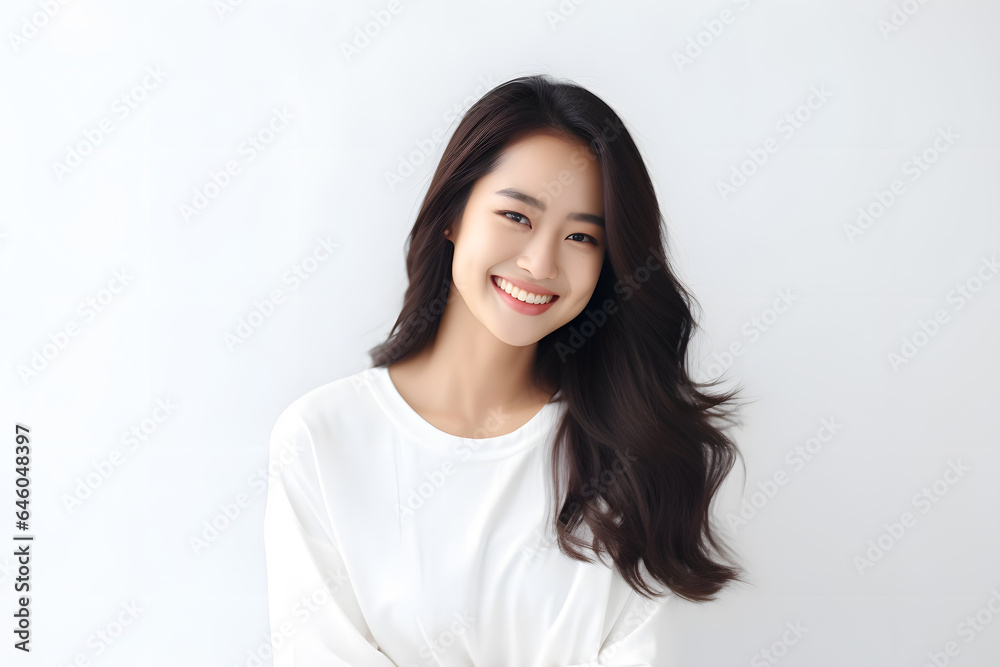 Beautiful young asian woman with long hair portrait Beautiful young asian woman with long hair portrait
