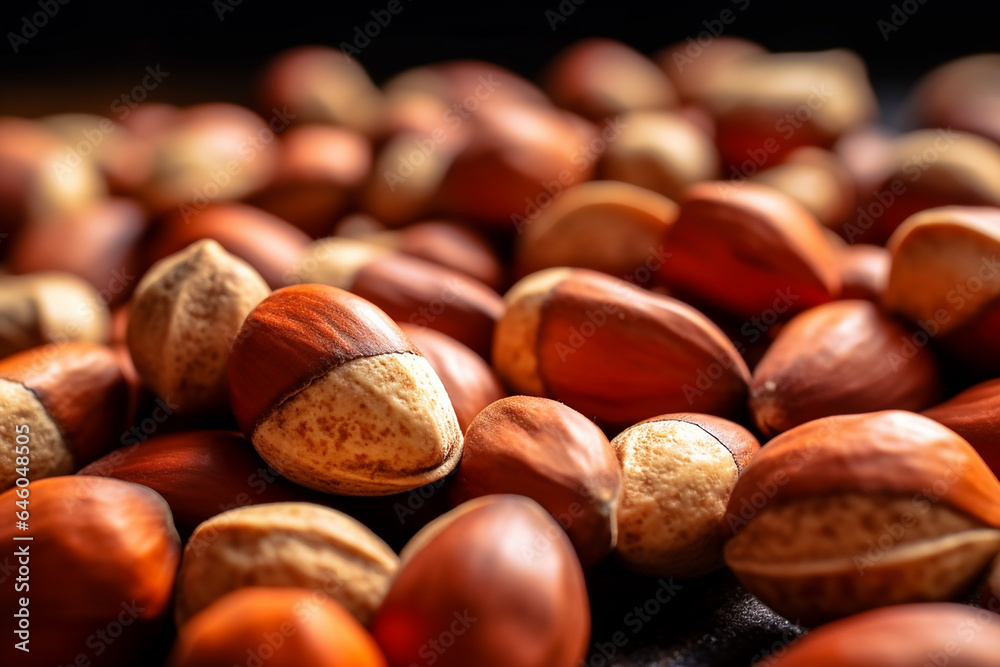 Obraz premium Closeup of Cashew Nuts Background - Created with Generative AI Tools