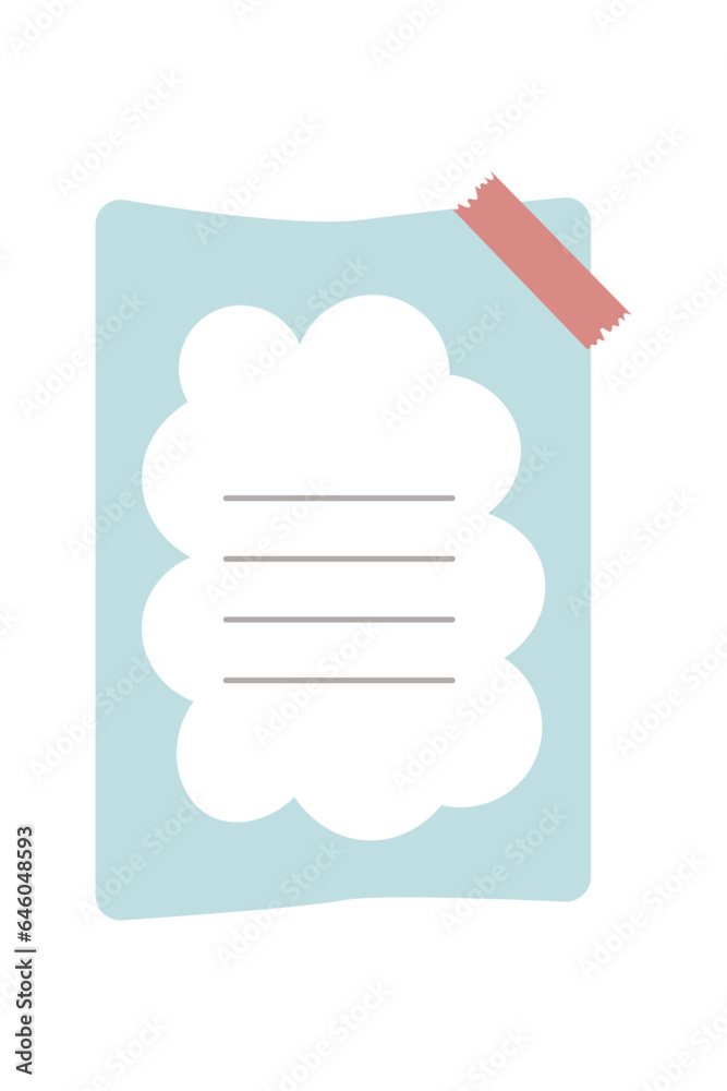 Cute memo template. A collection of striped notes, blank notebooks, and torn notes used in a diary or office. Cute memo template. A collection of striped notes, blank notebooks, and torn notes used in a diary or office.