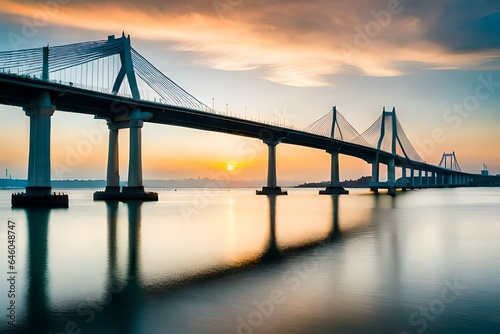Bhumibol  Bridge in Thailand, also known as the Industrial Ring Road © Nature creative