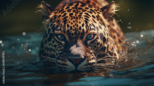closeup detail of wild jaguar animals eyes scary