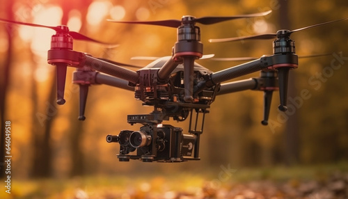 Expertise in aerial photography captures nature beauty with modern technology generated by AI