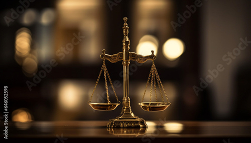 Legal system balances justice with equality on weight scale table generated by AI