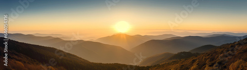 sunset over the mountains, background