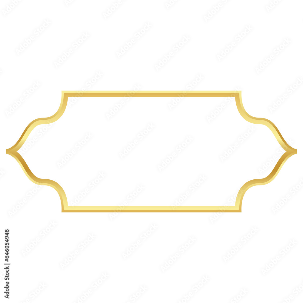 Golden islamic frame design concept clipart Golden islamic frame design concept clipart