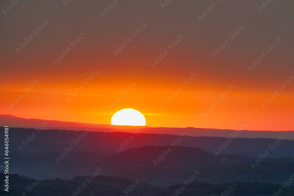 Spectacular sunrise in the Dordogne, France as soon from the vantage of a hot air balloon
Spectacular sunrise in the Dordogne, France as soon from the vantage of a hot air balloon