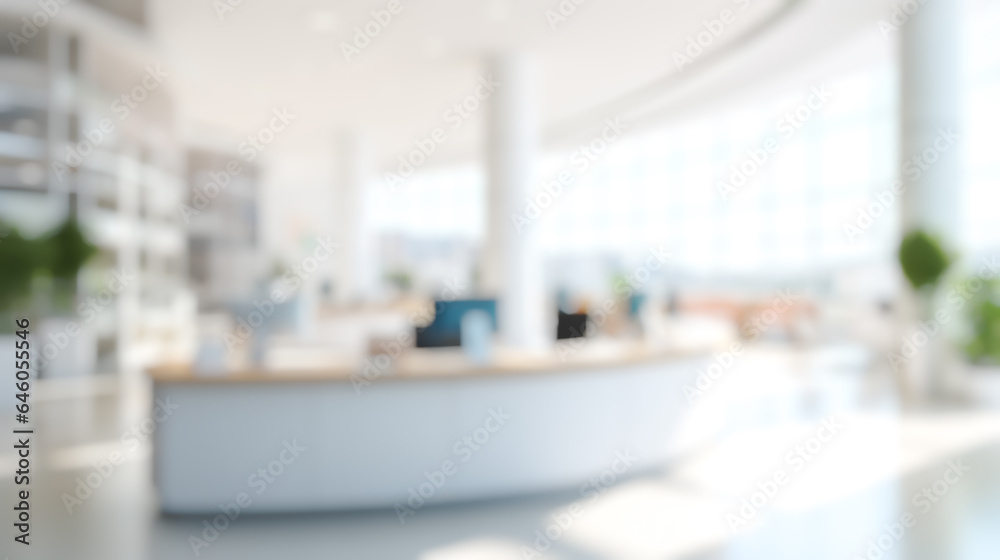 blurred white office lobby reception building background, defocus luxury clinic hospital corridor, modern hotel entrance hall interior backdrop Ai generated blurred white office lobby reception building background, defocus luxury clinic hospital corridor, modern hotel entrance hall interior backdrop Ai generated