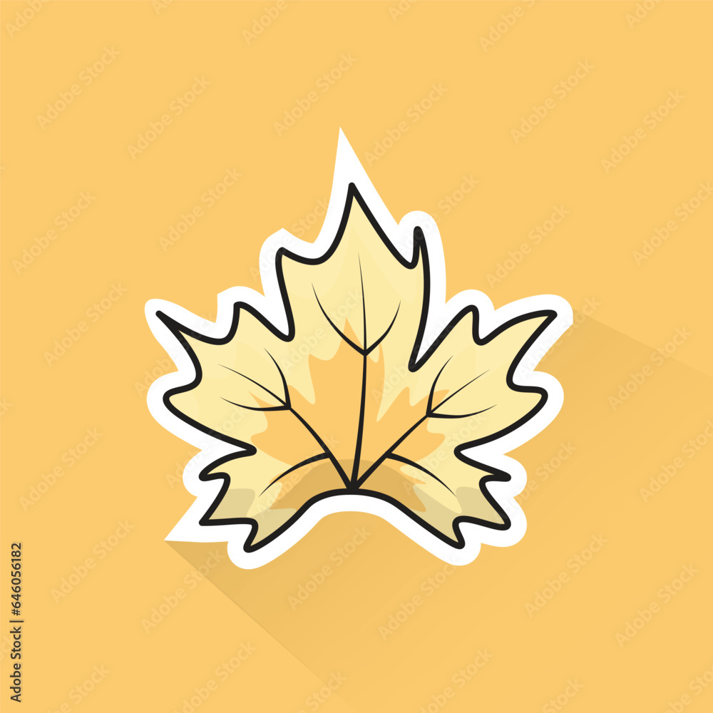 Illustration Vector of Brown Leaf in Flat Design Illustration Vector of Brown Leaf in Flat Design