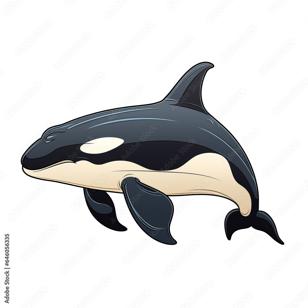 Fototapeta premium dolphin isolated on white background