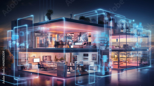 Smart building managers using AI to optimize heating, cooling, and lighting systems, reducing energy consumption and costs © Orange Images