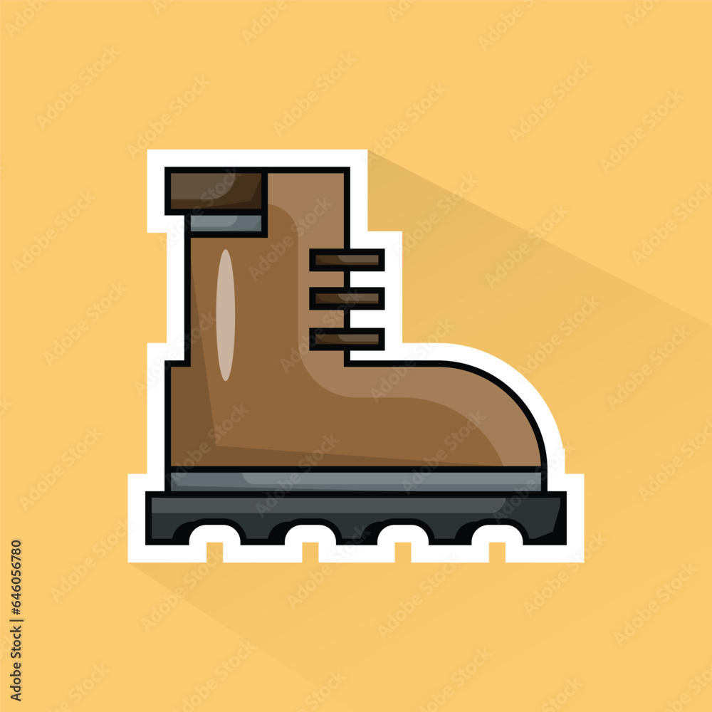Illustration Vector of Boots in Flat Design Illustration Vector of Boots in Flat Design