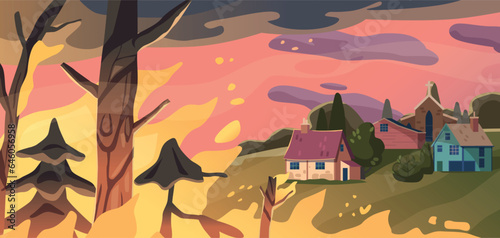 Devastating Forest Fire Engulfs The Tranquil Countryside, Consuming Acres Of Lush Greenery, Homes, And Wildlife