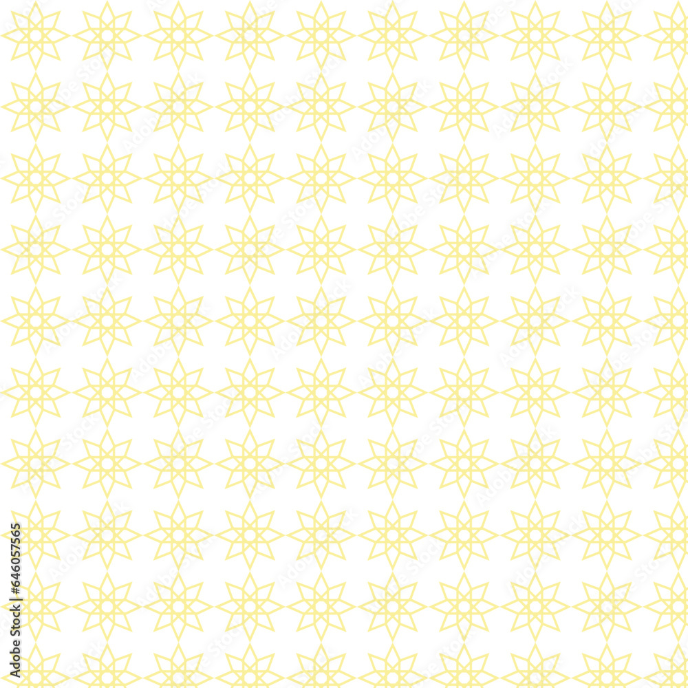 Golden thai pattern background vector and ramadan islamic batik