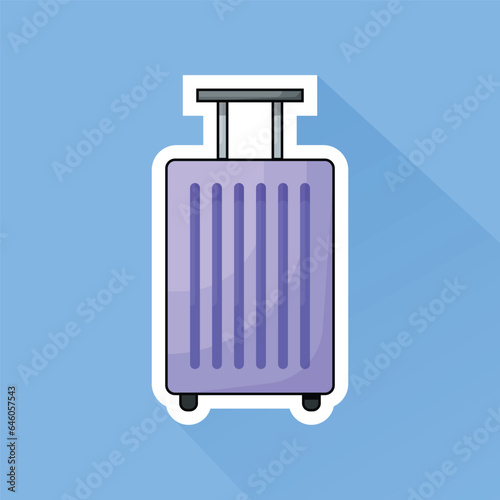 Illustration Vector of Suitcase in Flat Design