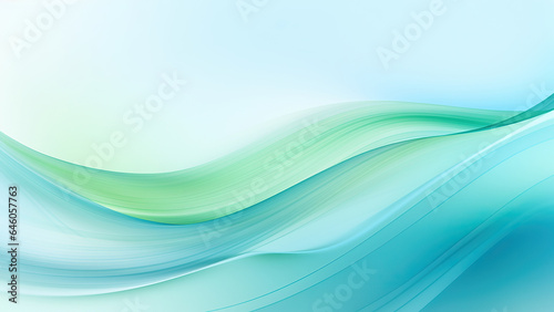 Abstract background with wavy lines in turquoise colors.