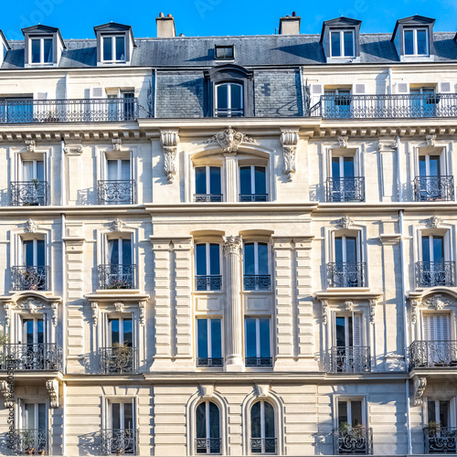 Paris, beautiful facades in the 7e arrondissement, rue de Solferino 