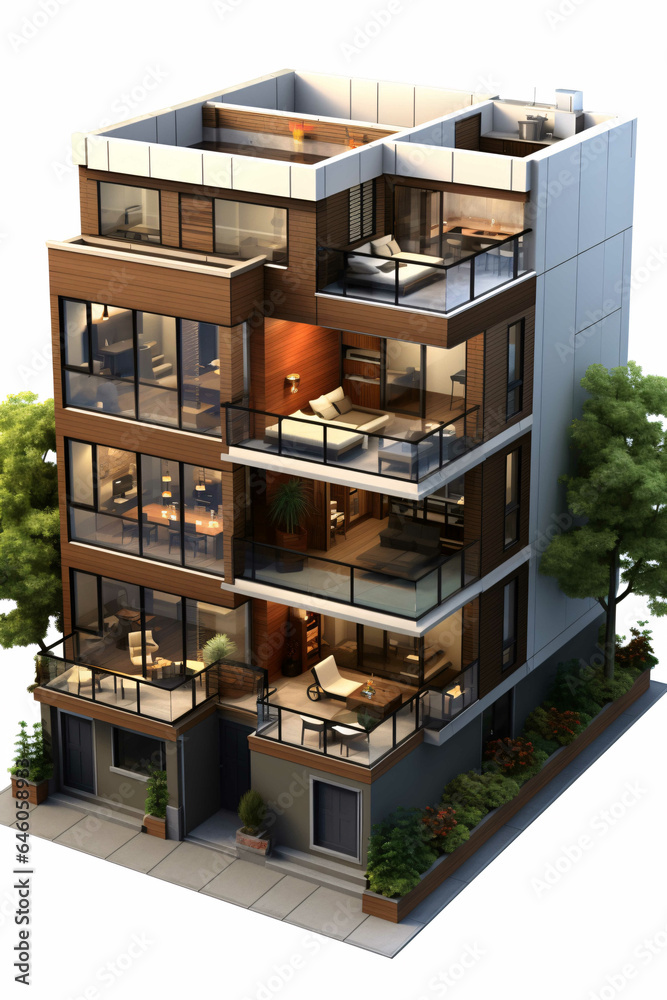 Modern multi-storied residential building Modern multi-storied residential building