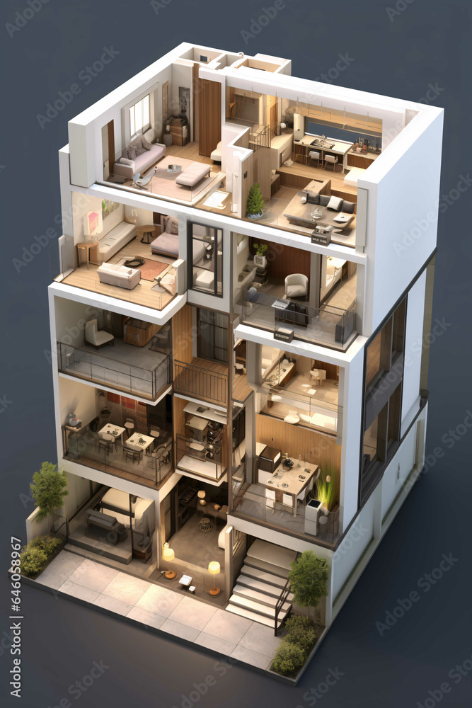 Modern multi-storied residential building Modern multi-storied residential building