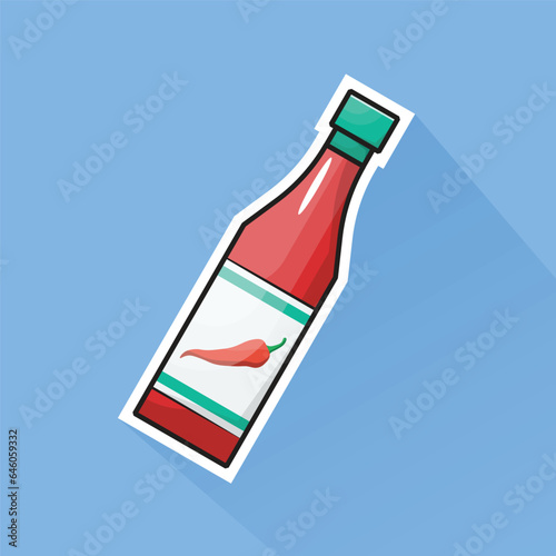 Illustration Vector of Chili Sauce in Flat Design