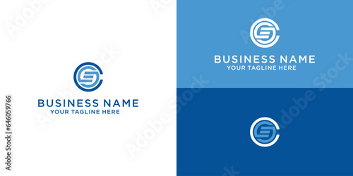 Circle CSE, CES,  ESC, ECS, SCE, SEC letter initial logo. photo