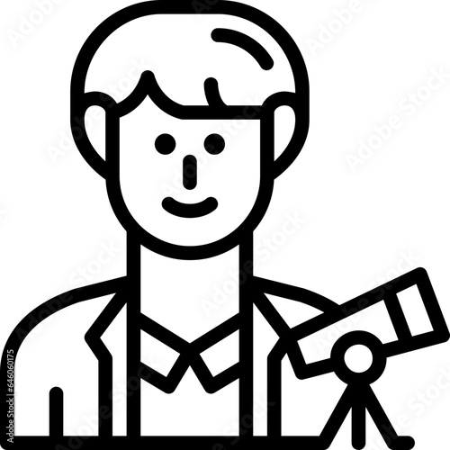 astronomer line icon