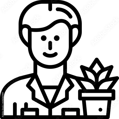 botanist line icon