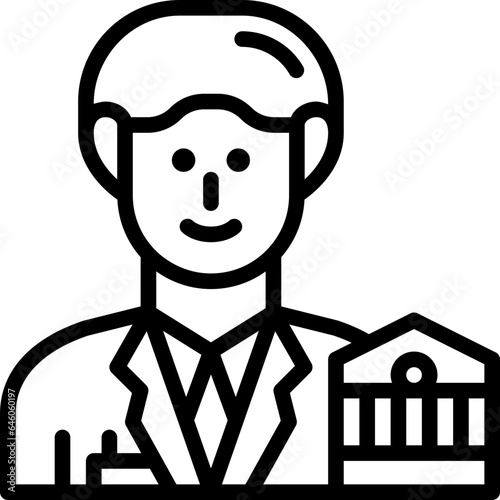 banker line icon