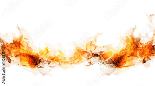 floating flames, isolated on transparent background, Generative AI