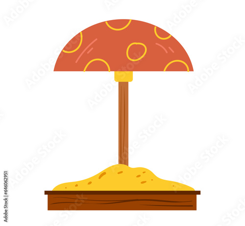 Kid playground area equipment isolated concept. Vector graphic design illustration