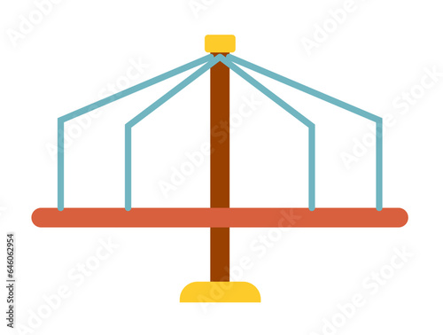 Kid playground area equipment isolated concept. Vector graphic design illustration