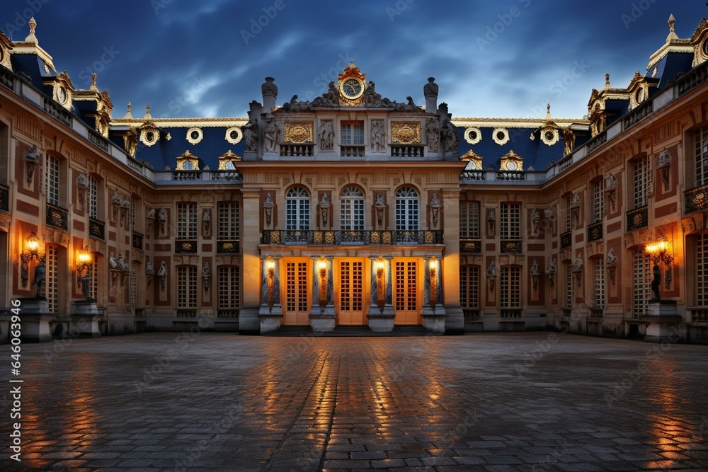 Royal palace in France. Generative AI
