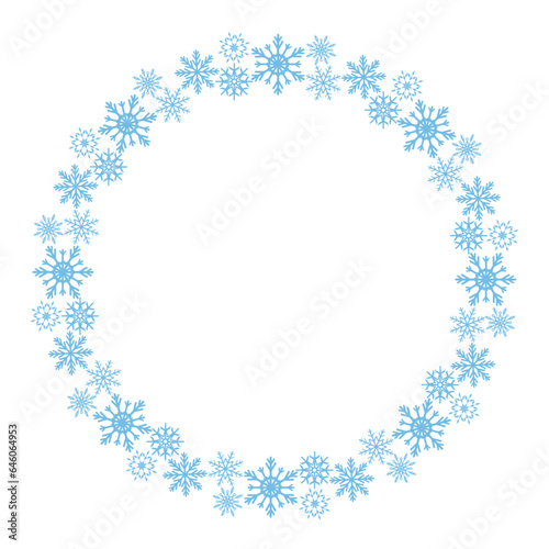 snowflake art drawn round frame