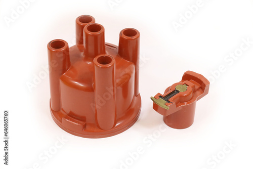 Ignition distributor cap & rotor 4 cylinder photo